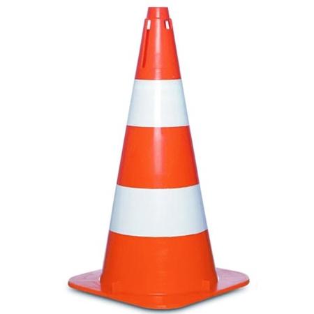 Foto do produto CONE SINALIZADOR PEQUENO LARANJA/BRANCO 50CM