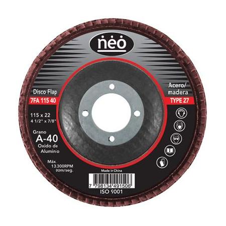 Foto do produto DISCO FLAP VERMELHO 4.1/2 G60 ÓXIDO DE ALUMÍNIO